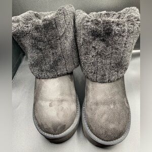 Cozy Black Women's Fur Suede Boots